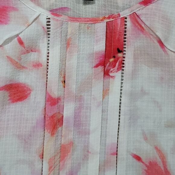 🧚‍♂️Zac & Rachel Cream Floral Cold Shoulder Blouse Small - Picture 5 of 10